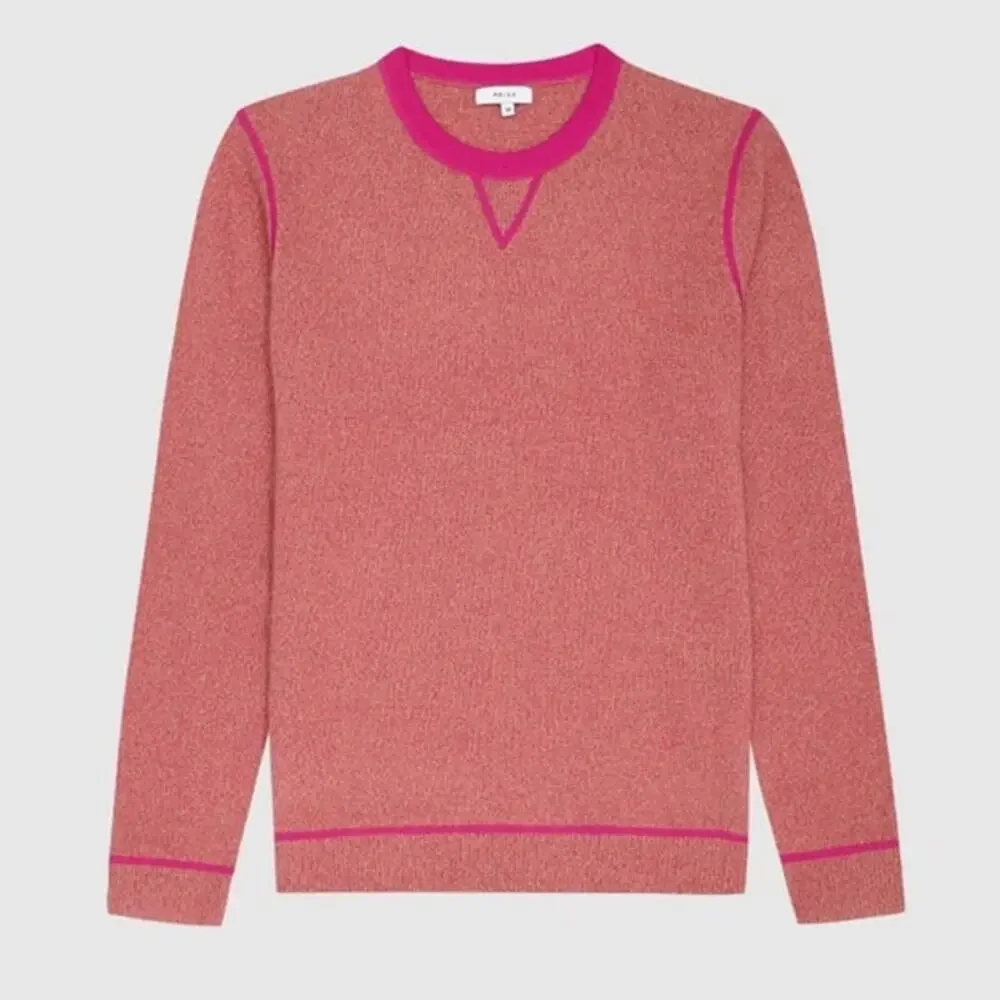 REISS Allandale Wool Blend Fluoro Jumper Sweater Size XL NEW $220 Pink Crew